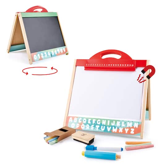Hape Store & Go Easle Double-Sided Blackboard & Magnetic Whiteboard | Michaels®